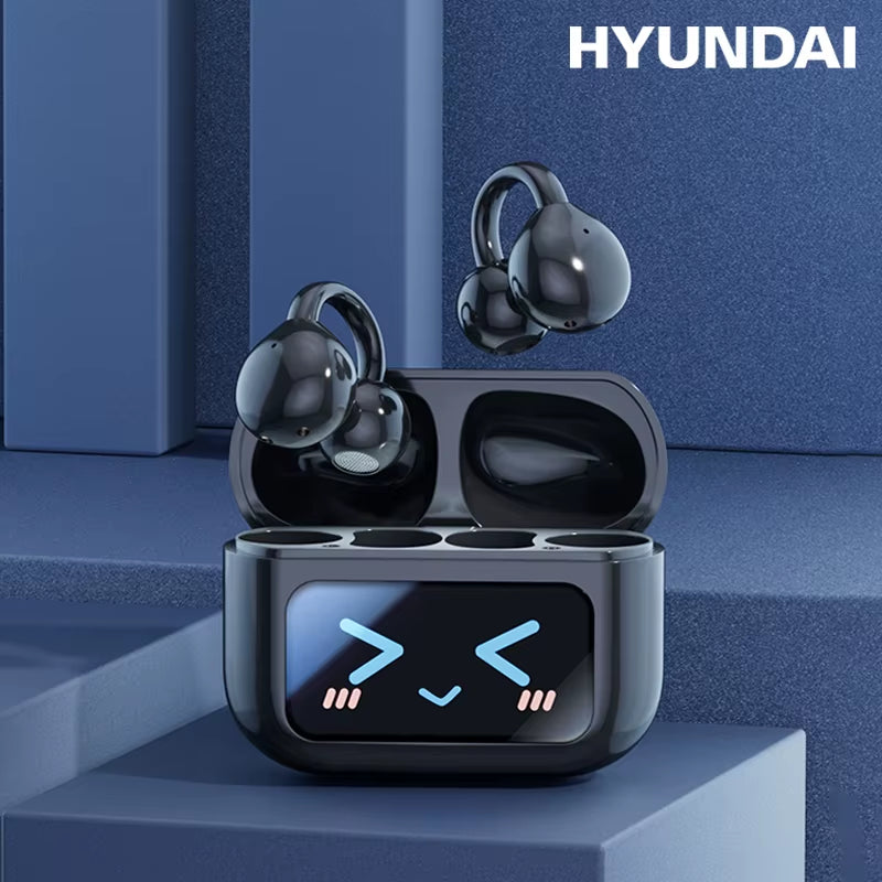 New  M100 LED Screen Anti-Loss Headphone AI Noise Reduction with HIFI Sound Bluetooth V5.4 Earphone Open Ear-Hook Earbuds