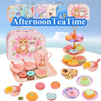 7 Afternoon Tea Sets Kid Pretend Play Toys Girls Play House Kitchen Food for Children Party/Picnic Gift Simulation Cup Cake