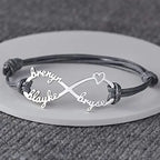 Mom Bracelet With Kids Names, Infinity Bracelet With Names,Mom Jewelry Green Millie