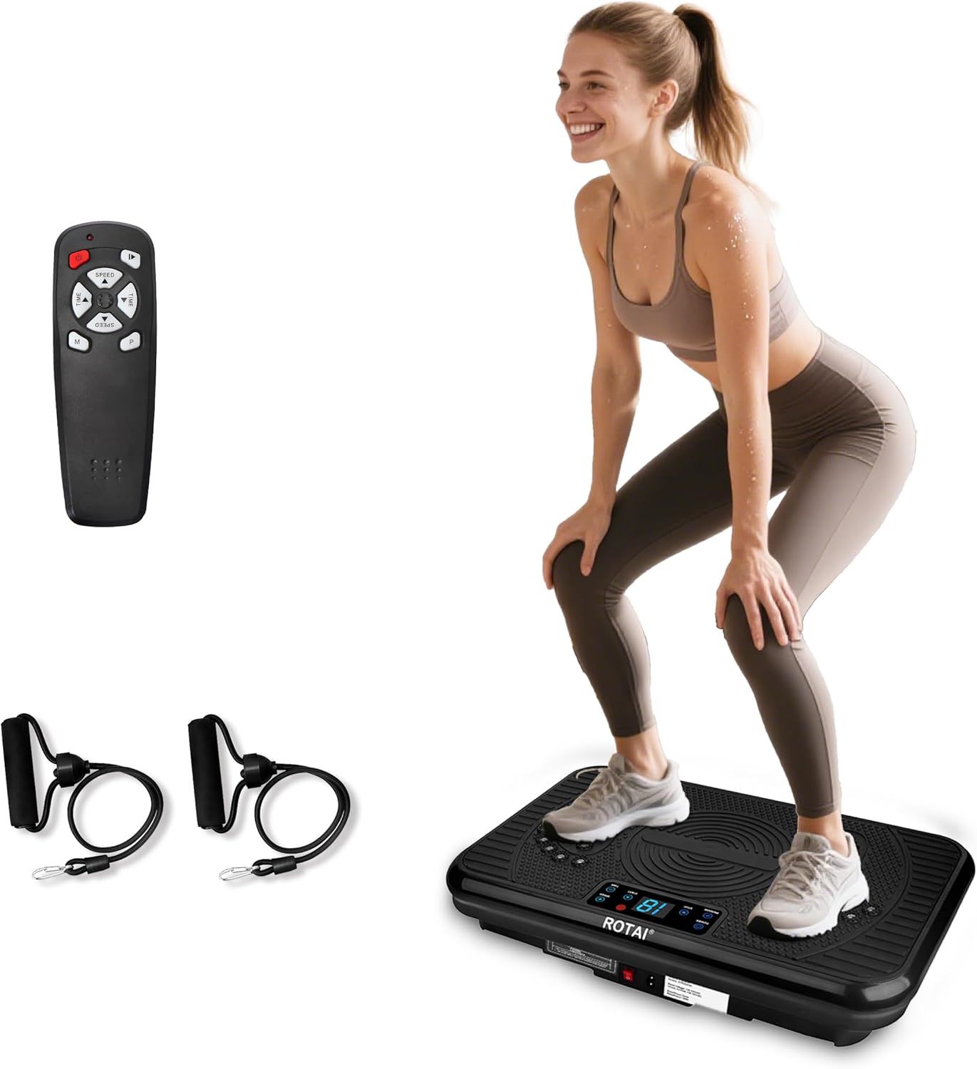 Shake Plate Vibration Exercise Machine for Lymphatic Drainage Massager &amp; Weight Loss, 400 lbs Capacity Whole Body Vibrating Plate Workout for Women and Men