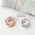 View details for Mom Necklace With Kids Names Birthstones, Children Birthstone Jewelry 