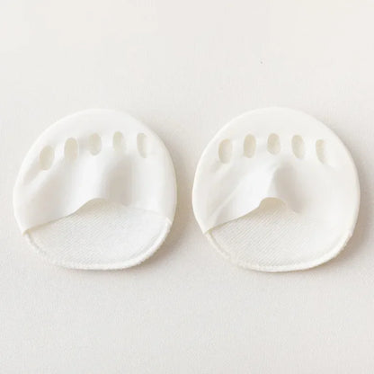 Forefoot Pads for Women High Heels Insoles for Feet Pain Care Five Toes Thin Breathable Ice Silk Invisible Socks Inserts 1Pair