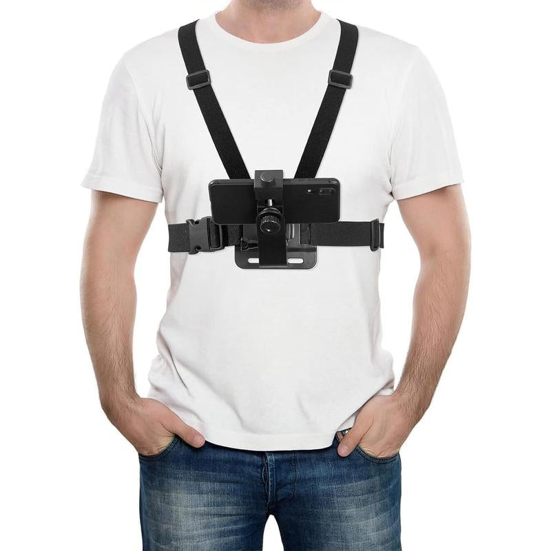 Mobile Phone Chest Adjustable Strap Mount Chest Cell Phone Clips Harness Holder Bracket Camera Smartphone Stand