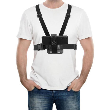 Mobile Phone Chest Adjustable Strap Mount Chest Cell Phone Clips Harness Holder Bracket Camera Smartphone Stand