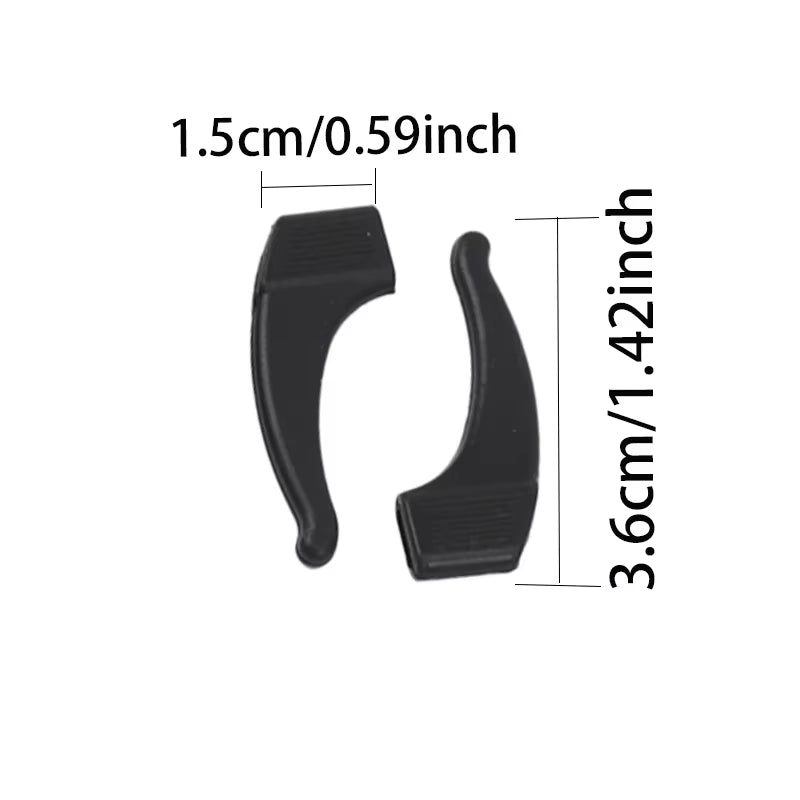 20PCS Silicone Anti-Slip Ear Grip Glasses Eyeglasses Leg Ear Hook Stopper Bracket Fastener Temple Tip Eyewear Holder Accessories
