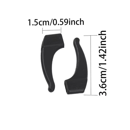 20PCS Silicone Anti-Slip Ear Grip Glasses Eyeglasses Leg Ear Hook Stopper Bracket Fastener Temple Tip Eyewear Holder Accessories