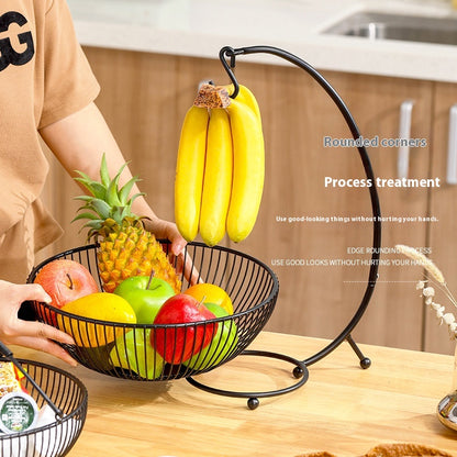 Nordic Portable Fruit Basket Double-layer Snack Storage Rack Detachable