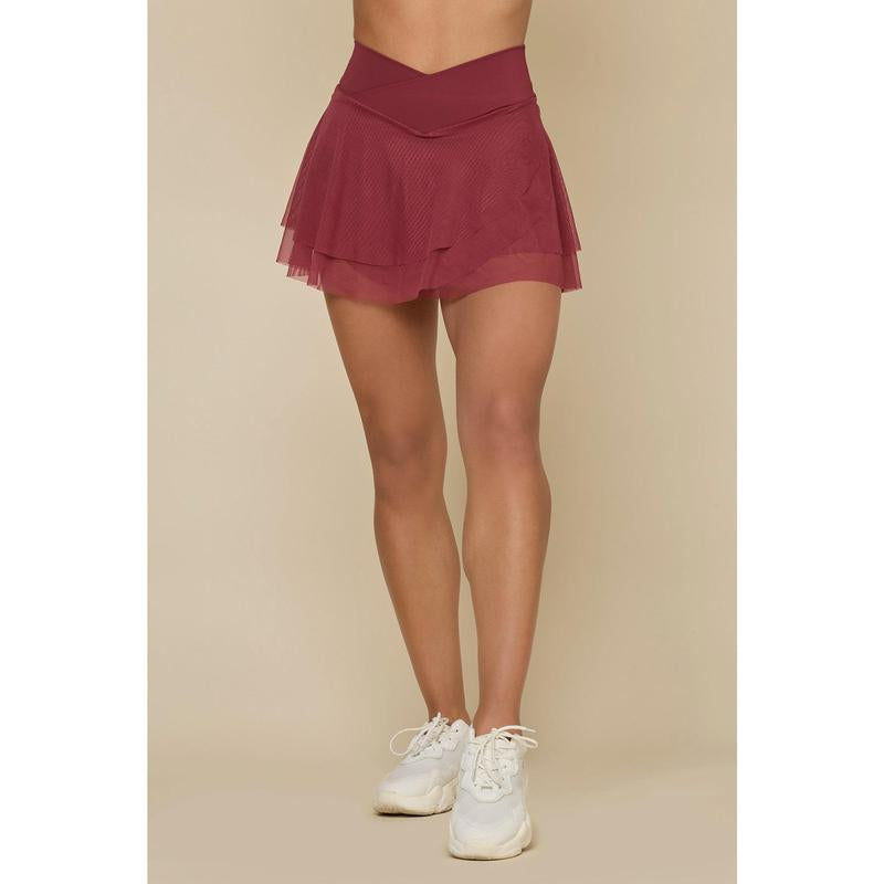 Crisscross Hourglass® Juliet Ballet Skort - Crimson