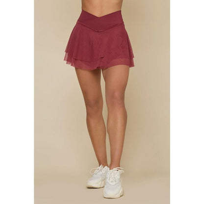Crisscross Hourglass® Juliet Ballet Skort - Crimson