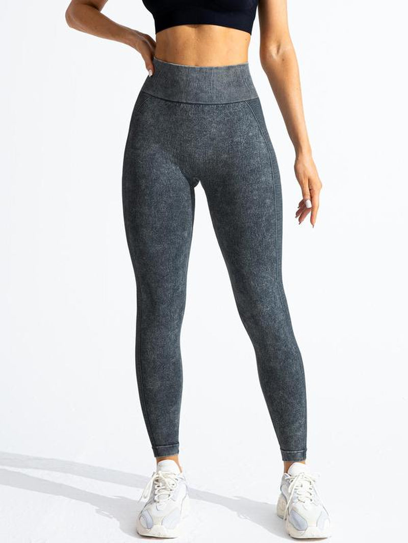 Women'S Solid High Waist Sports Leggings, Scrunch Leggings for Women, Sporty Comfy Breathable Skinny Pants for Yoga Gym Workout Running, Yoga Legging Pants, Ladies Activewear Sportswear for All Seasons, Gym Clothing