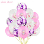 1 Set Unicorn Party Balloons Birthday Baloon Unicorn Decoration Latex Confetti Balloon Birthday Party Decoration Balloons Kids
