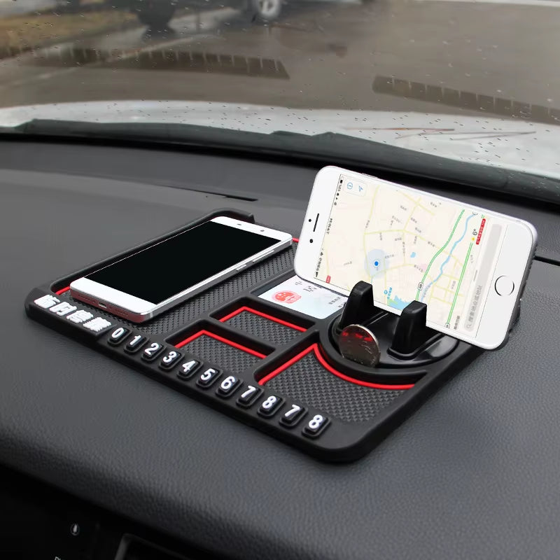 Non-Slip Phone Pad for 4-In-1 Car Parking Number Card Anti-Slip Mat Auto Holder Sticky anti Slide Dash Phone Mount