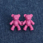 2Pcs Adjustable Jean Buttons Pins Cute Bear Pants Button Pins No Sew and Tools Instant Pant Waist Tightener for Loose Jeans