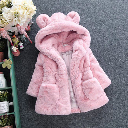 A girl's fur coat for autumn and winter Shop1103877975 Store