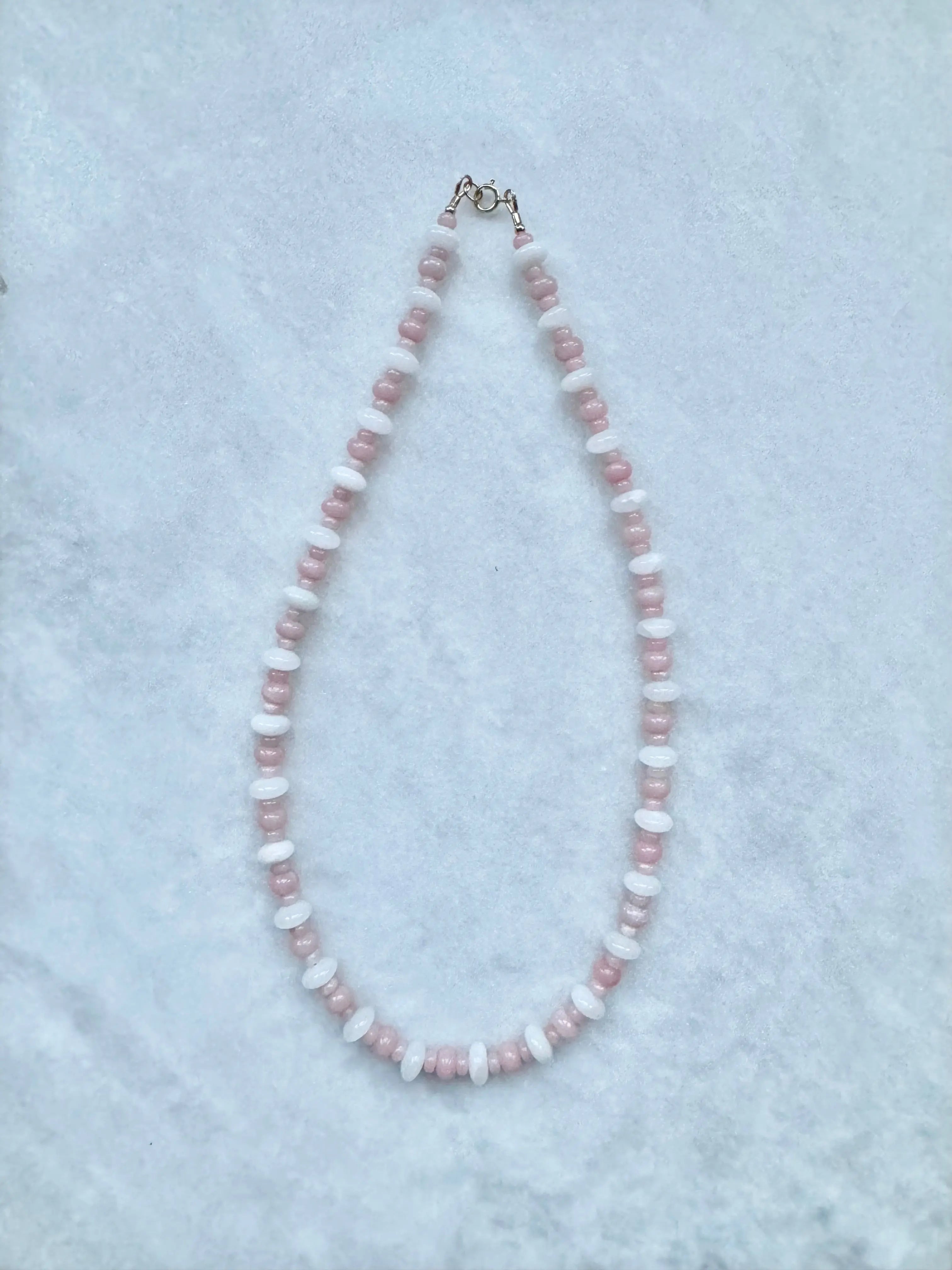 Pink Opal & Jade Necklace South Bay Evans General Store