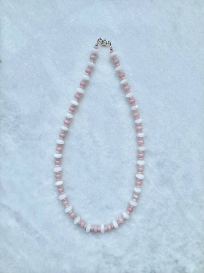 Pink Opal & Jade Necklace South Bay Evans General Store