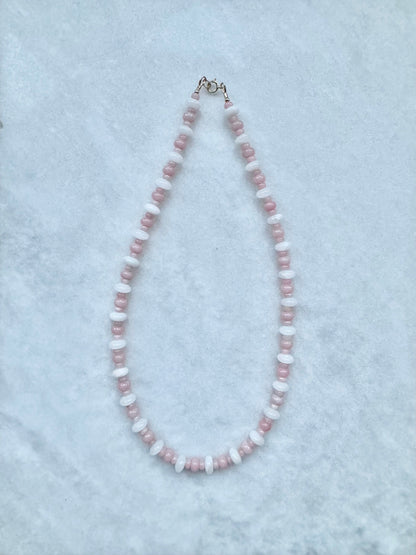 Pink Opal & Jade Necklace South Bay Evans General Store