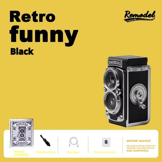 Ccd Retro Dual Reflex Camera Photoes Video Small Mini Camera Recording Manual Joystick Amateur Custom Accessory Photography Gift