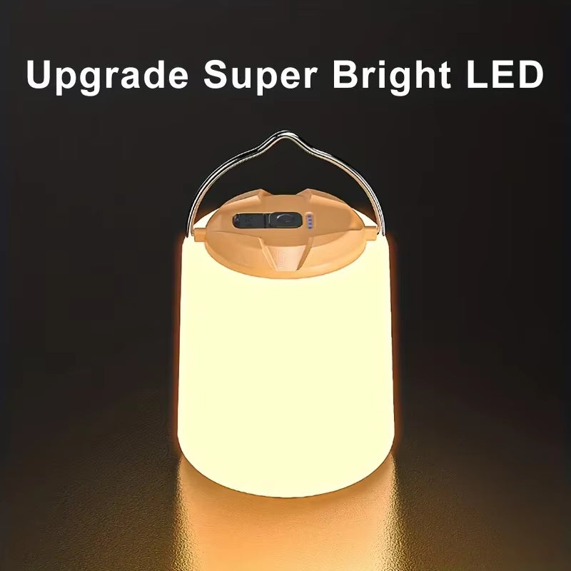 Rechargeable LED Camping Lantern with Hook Super Bright Soft Light Tent Light Night Emergency Light Portable Camping Light
