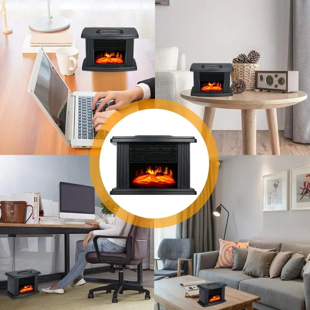 Electric Fireplace Heater LED Flame Effect Stove Maroon Asteria