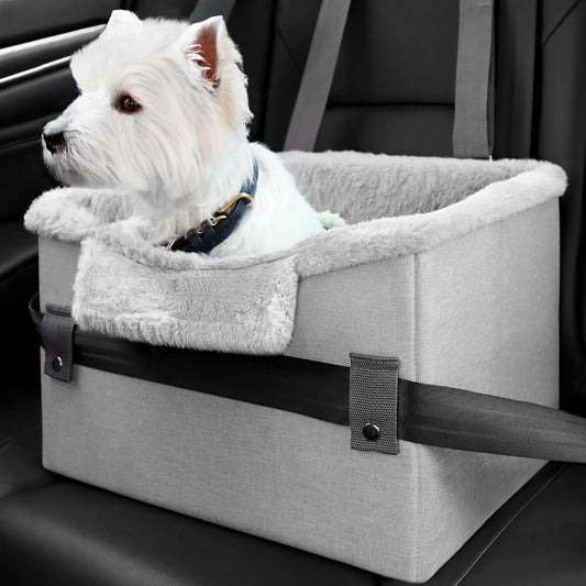 Portable Small Dog Car Booster Seat For Car With Clip-On Safety Leash Perfect For Small Pets Yvictory Store