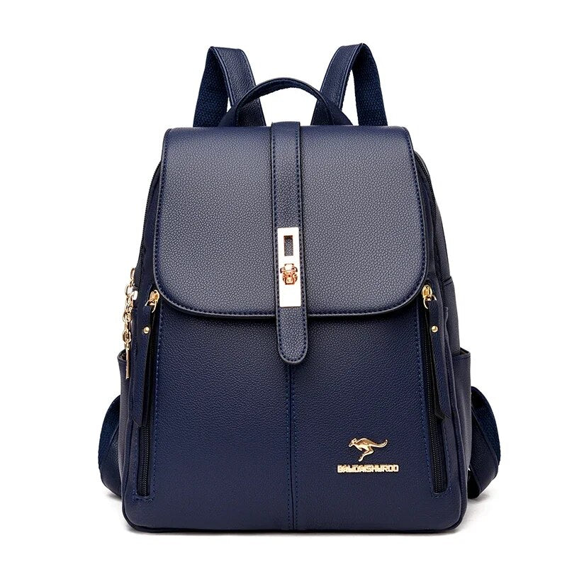 Mochila Cartera de Cuero Vintage