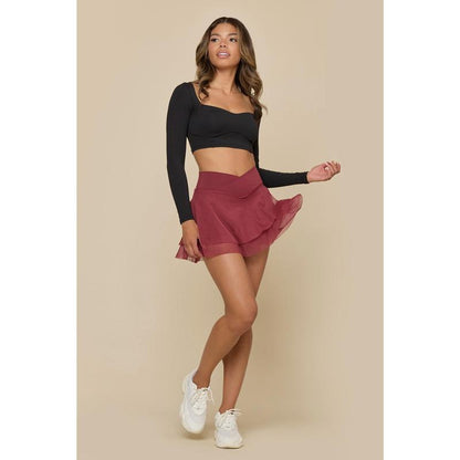 Crisscross Hourglass® Juliet Ballet Skort - Crimson
