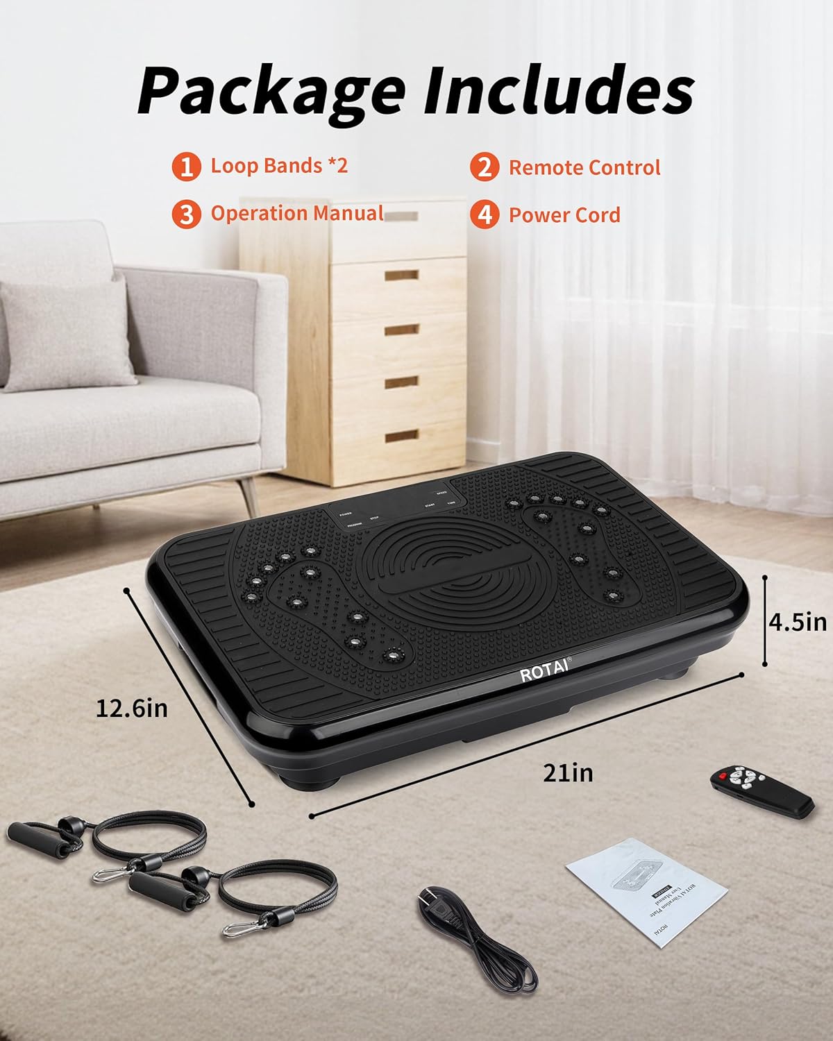 Shake Plate Vibration Exercise Machine for Lymphatic Drainage Massager &amp; Weight Loss, 400 lbs Capacity Whole Body Vibrating Plate Workout for Women and Men