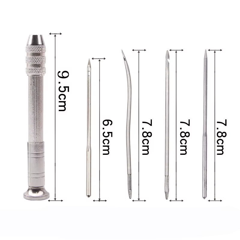 Leather Sewing Awl Set Replaceable Multifunctional Shoes Repair Tool Kit Punch Stitching Needles DIY Sewing Leathercraft
