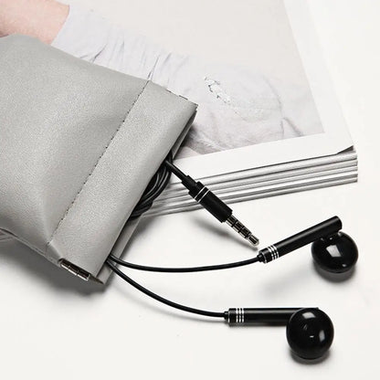 Small Storage Bag Automatic Closing Lipstick Pouch Leather Makeup Pouch Portable Coins Keys Cable Earphone Jewelry Organizer Bag