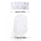 100PCS Disposable Hair Earmuff Dye Transparent Elastic Shower Hair Dye Protection Tool Shield Waterproof Earpack Plastic Wrap