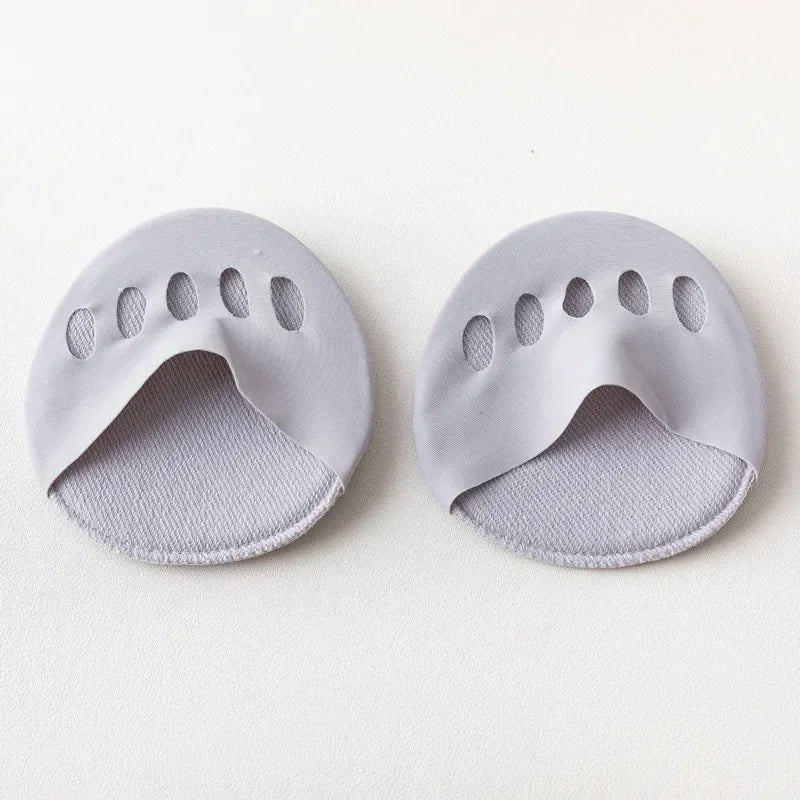 Forefoot Pads for Women High Heels Insoles for Feet Pain Care Five Toes Thin Breathable Ice Silk Invisible Socks Inserts 1Pair