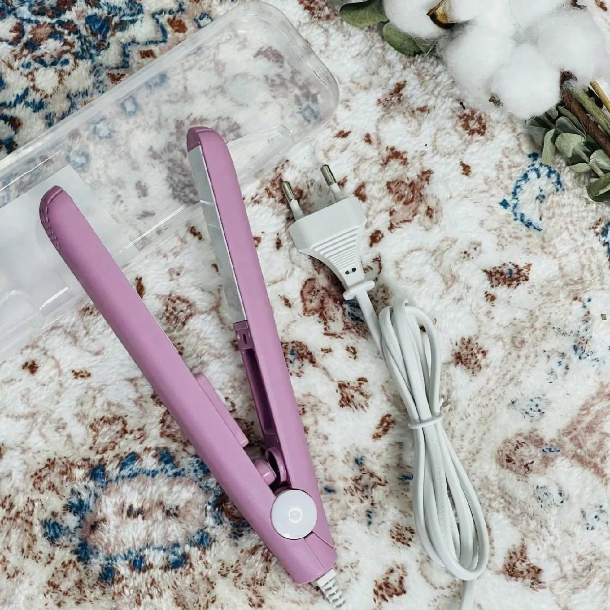 Mini Hair Straightener, Multi-Color Splint, Quick Heating, Non-Damaging Ceramic Plate, Bangs Clip, Curling and Straightening