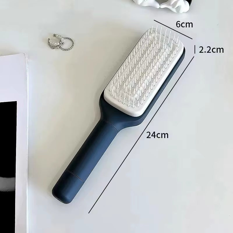 Massage Comb Fine Air Cushion Comb Rotating Lifting Hair Comb One Click Cleaning Women Anti-Static Air Cushion Hair Comb