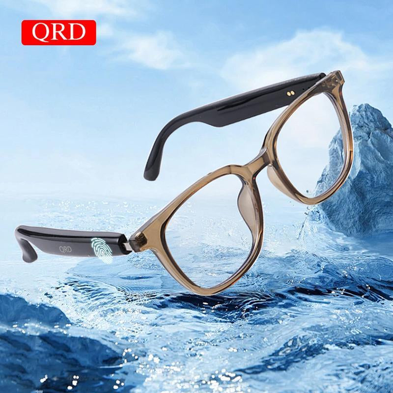 Smart Glasses, Multifunctional Anti-Blue Light Glasses, Touch Control Wireless Glasses for Women, Bluetooth-Compatible Smart Glasses for Men & Women, Stocking Fillers Electronic Gadgets Cyber Gift