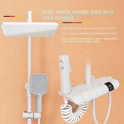 View details for Copper Button Constant Temperature Shower Set Digital Display Large Shower Set Gray Suit