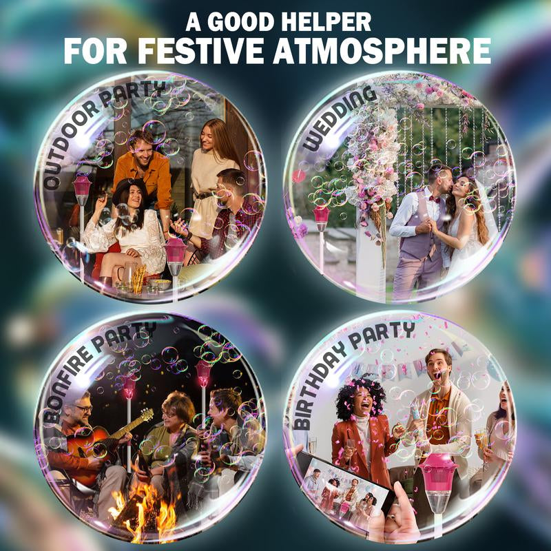 Hosim Bubble Machine Automatic,Height 47 Inches Vertical Bubble Machine for Parties, Outdoor Battery Bubble Maker with Lights,Bubble Blower Machine for Wedding Kids Toddlers Birthday Party Pink