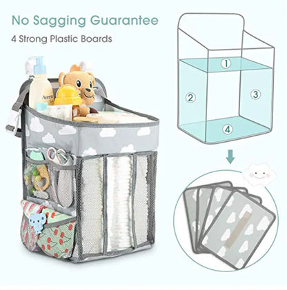 Portable Baby Crib Organizer Bed Hanging Bag Maroon Asteria