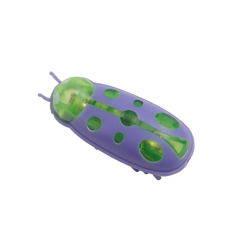 Pet Interactive Electric Bug Cat Escape Obstacle Automatic Flip Toy Battery Operated Vibration Pet Beetle Playing Toy
