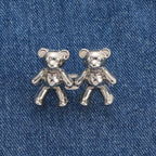 2Pcs Adjustable Jean Buttons Pins Cute Bear Pants Button Pins No Sew and Tools Instant Pant Waist Tightener for Loose Jeans
