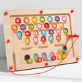 Alphabet Wooden Color Matching Counting Puzzle for Toddlers Educational Fine Motor Skills Toy