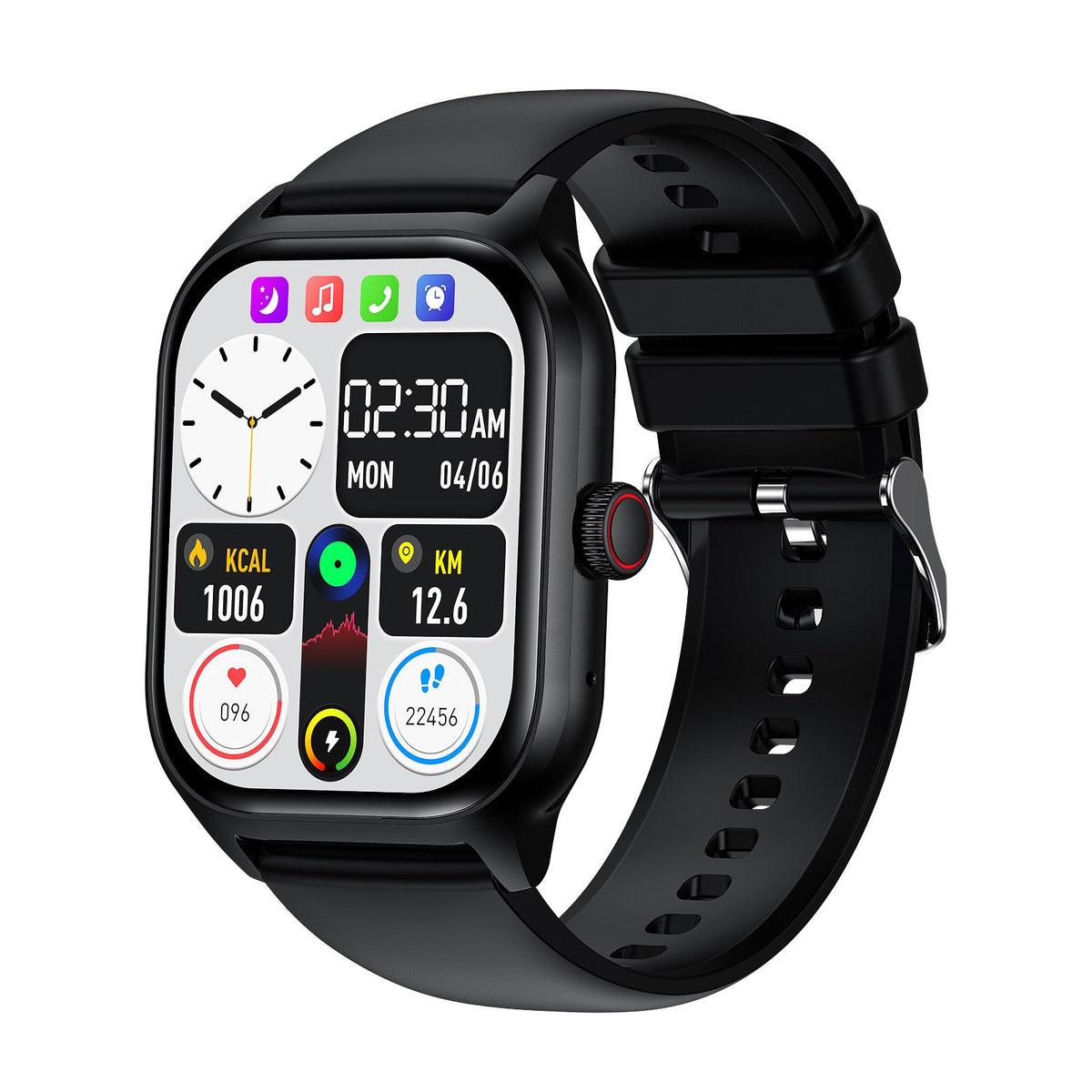 LEMFO LT10 2.01 inch TFT Screen Smart Watch Supports Bluetooth Call / Health Monitoring, Steel Strap, Silicone Strap CJDropshipping