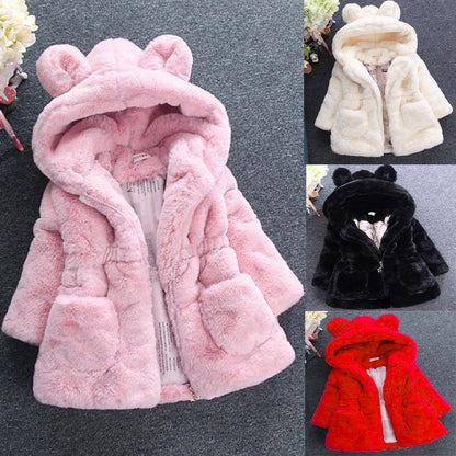 A girl's fur coat for autumn and winter Shop1103877975 Store
