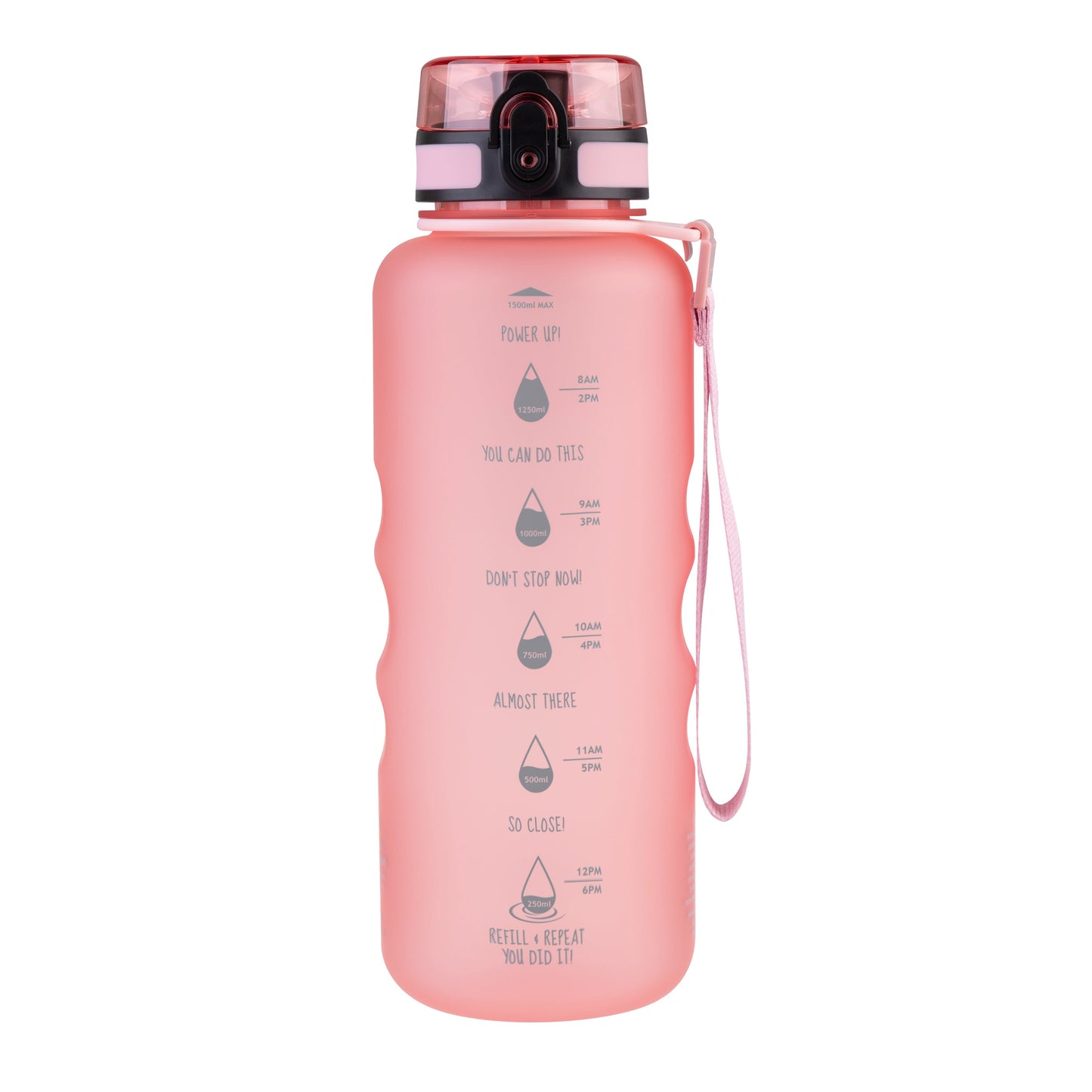 Oasis Tritan Motivational Sports Bottle 1.5L - Glow Pink