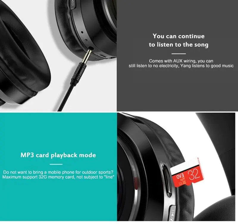 Super Bass Wireless Bluetooth Headphones Mais Mais Store