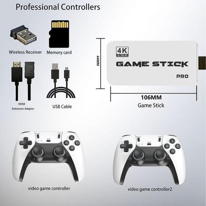 Upgraded Retro Game Stick with 20,000+ Games, 4K Wireless HDMI Output, Plug and Play, Support Including 20+ Emulators