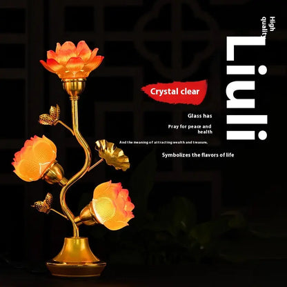 Colorful Lotus Plug-in Three Products Colored Glaze Led Pilot Lamp CJDropshipping