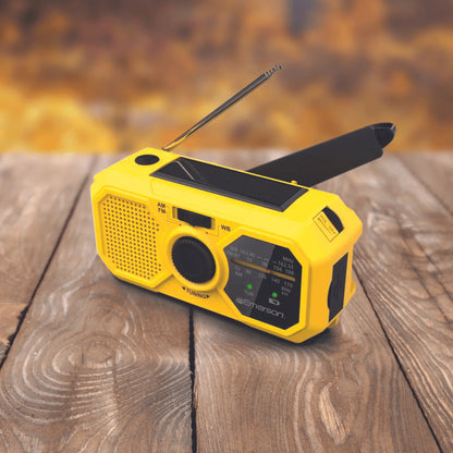 Emerson Emergency AM / FM Radio with Weather Band and Power Bank Black Lavender