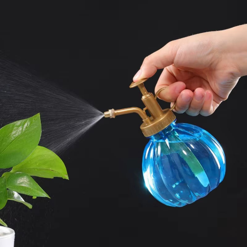 Creative Plastic Pumpkin Shape Succulent Flower Raising Vintage Colorful Sprinkler Pot Gardening Press Garden Sprayer Decor