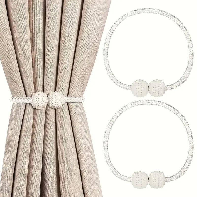 Magnetic Curtain Tiebacks 2 Pack,Classic European Curtain Holdbacks for Drapes,Used for Home and Office Decoration